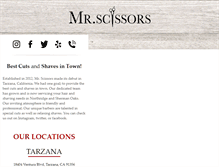 Tablet Screenshot of mr-scissors.com